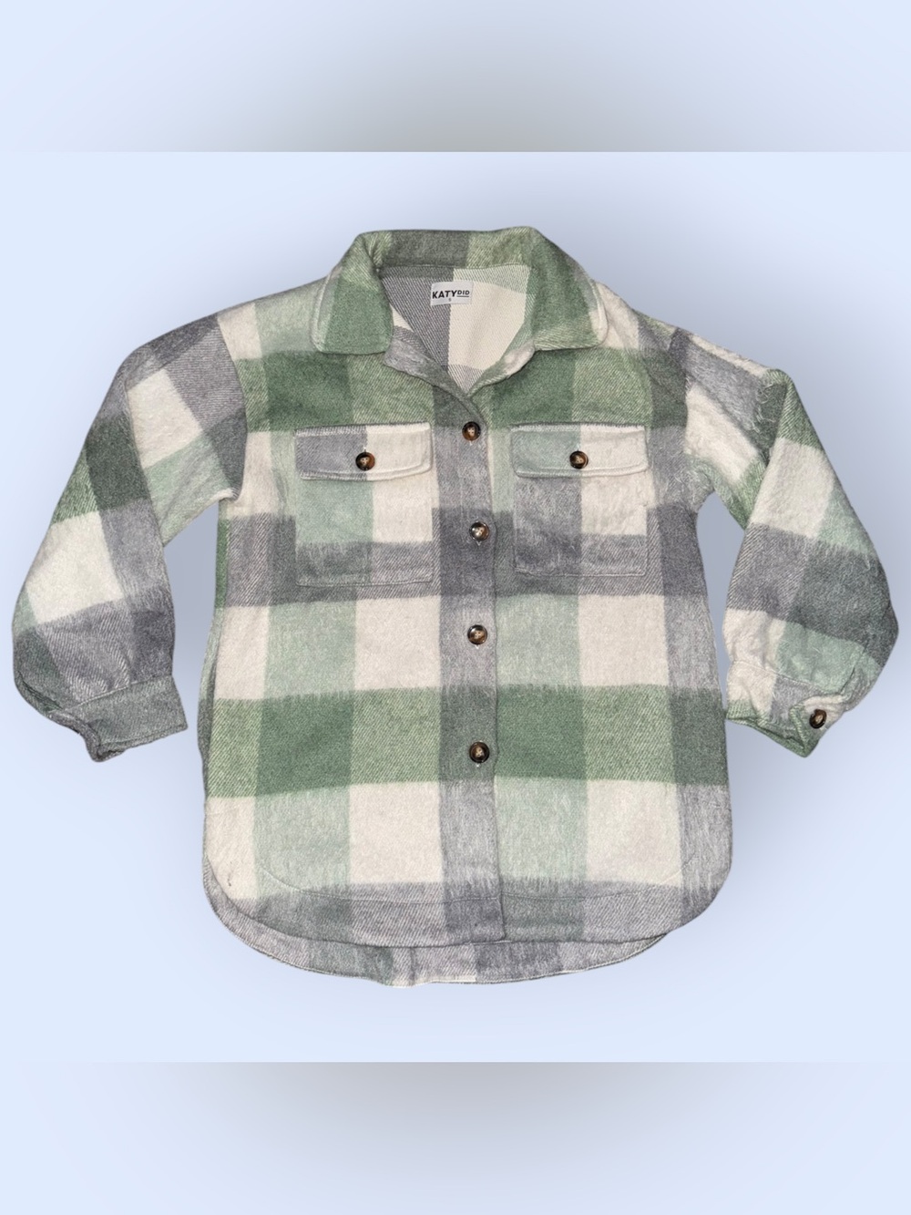 Katydid Green & Gray Plaid Button-Down Shirt